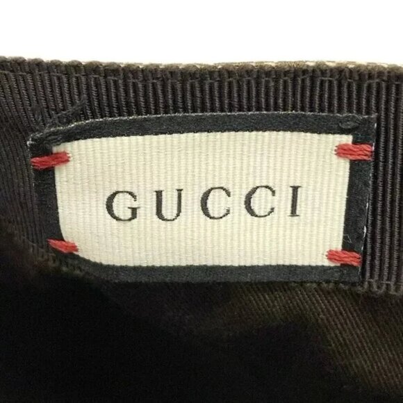 100% Auth GUCCI GG  Cap 200035 Beige Brown Multi Polyester Cotton Nylon - Hat - Picture 5 of 6